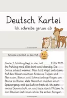 Vorschau - Stationenlernen - Abschreiben Kartei Frühling Grundschrift - Seite 2