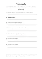 Vorschau - Arbeitsblätter - Arbeitsblatt Fehlersuche - Deckblatt