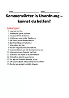 Vorschau - Arbeitsblätter - Sommerwörter in Unordnung - kannst du helfen - Seite 2