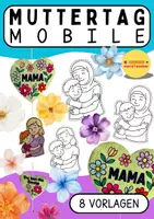 Vorschau - Mal- und Bastelvorlagen - Muttertag Mobile – Bastelvorlagen inkl. vielfältiger Motive (auch mit Kopftuch & Blanko) #ostereiersuche - Deckblatt