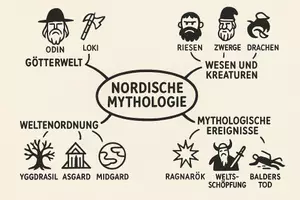 Vorschau - Arbeitsblätter - Arbeitsblätter zum Thema "Nordische Mythologie" + Lösung & MP3 + Mindmap + Infografik - Seite 1