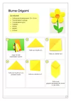 Vorschau - Mal- und Bastelvorlagen - Origami Blume falten - WG Kunst - Fensterdeko Sommer - Seite 1