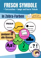 Vorschau - Poster - Fresch Symbole - groß, mit Schrift (Zebra-Farben) - Deckblatt