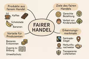 Vorschau - Arbeitsblätter - Arbeitsblätter zum Thema "Fairer Handel" + Lösung & MP3 + Mindmap + Infografik - Seite 1