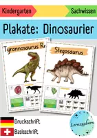 Vorschau - Poster - Plakate: Sachwissen Dinosaurier für Kindergarten (Poster) - Deckblatt