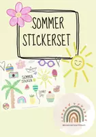 Vorschau - selbst erstellte Cliparts/Grafiken - Sommer Stickerset (Cliparts) - Deckblatt