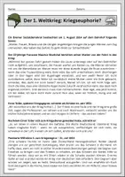 Vorschau - Arbeitsblätter - Kriegseuphorie (Augusterlebnis 1914) – Differenzierte Stunde: Sachurteil und Gestaltung von Flugblättern + Musterlösung - Seite 3