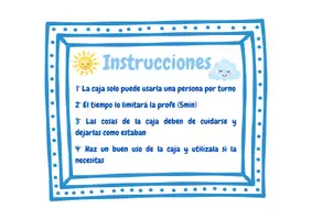 Vista previa - Tarjetas / Manipulativos - Caja de la calma (cartel e instrucciones) - página 1