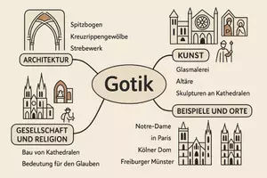 Vorschau - Arbeitsblätter - Arbeitsblatt "Gotik" + Onlineübung & MP3 + Mindmap + Infografiken - Seite 2