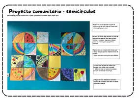 Vista previa - Manualidades / Dibujos para colorear - Proyecto Comunitario: Cuartos de Círculo en Obras de Arte Circulares - página 1