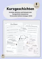 Vorschau - Arbeitsblätter - Kurzgeschichten erschließen: Merkmale einer Kurzgeschichte "Partnerarbeit" von Stefanie Dominguez (inkl. Musterlösung) - Deckblatt