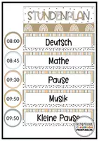 Vorschau - Poster - Tagestransparenz | Klassenzimmer Deko Boho Neutral | Stundenplan | Tafelkarten - Seite 2