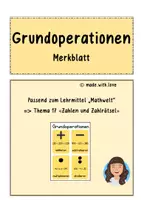 Vorschau - Poster - Grundoperationen - Merkblatt - Deckblatt