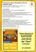 Vorschau - Präsentationen/Tafelbilder - Karneval der Tiere – Bildkarten, Kamishibai, Erzählvorlage & eKami mit Höraufträgen und Bewegungsideen - Seite 2