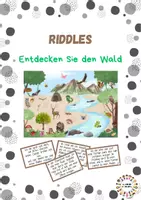 Vorschau - Stationenlernen - Riddles: Entdecken Sie den Wald - Deckblatt