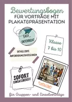 Vorschau - Arbeitsblätter - Bewertungsbogen Referat mit Präsentation Klasse 7, 8, 9, 10 Vortrag - Deckblatt