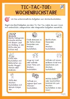 Vorschau - Arbeitsblätter - Tic Tac Toe Wochenbuchstabe - Deckblatt
