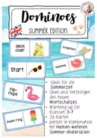 Vorschau - Spiele - Dominoes Summer Domino Spiel Sommerferien Summer holidays - Deckblatt
