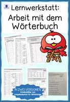Vorschau - Unterrichtsreihen - Arbeit mit dem Wörterbuch - Lernwerkstatt in zwei Versionen - Deckblatt