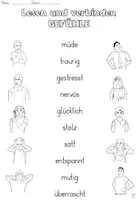 Vorschau - Arbeitsblätter - Lesen und verbinden "Gefühle" DaZ / DaF / Deutsch - Seite 2