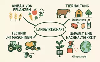Vorschau - Arbeitsblätter - Arbeitsblatt "Landwirtschaft" + Onlineübung & MP3 + Mindmap + Infografik - Seite 2