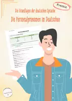 Vorschau - Arbeitsblätter - Personalpronomen im Deutschen (DaZ) - Deckblatt