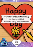 Vorschau - Mal- und Bastelvorlagen - Muttertagskarte basteln, Muttertagsgeschenk - Deckblatt