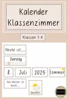 Vorschau - Bildkarten - Tafelkalender/Klassenkalender für die Grundschule - Deckblatt