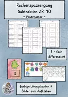 Vorschau - Arbeitsblätter - Rechenspaziergang - ZR 10 - Subtraktion - Platzhalter - Deckblatt
