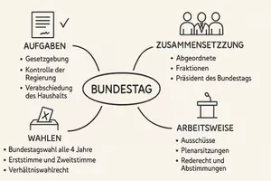 Vorschau - Arbeitsblätter - Arbeitsblätter zum Thema "Bundestag" + Lösung & MP3 + Mindmap + Infografiken - Seite 2