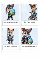 Vorschau - Arbeitsblätter - Laufdiktat Ostern Klasse 1/2 - Seite 1
