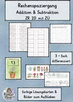 Vorschau - Arbeitsblätter - Rechenspaziergang - ZR 20 mit ZÜ - Addition und Subtraktion - Deckblatt