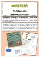 Vorschau - Stundenentwürfe - Mystery - Verfolgung im Nationalsozialismus - Entwurf (editierbar) - Deckblatt