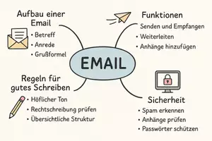 Vorschau - Arbeitsblätter - Arbeitsblätter zum Thema "Was ist eine Email?" + Lösung & MP3 + Mindmap + Infografiken - Seite 3