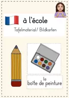 Vorschau - Bildkarten - Französisch Wortschatz: à l’école - Deckblatt