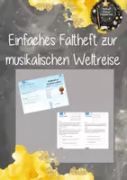 Vorschau - Arbeitsblätter - Musikalische Weltreise - (Falt-)Aufgabenheft - Deckblatt