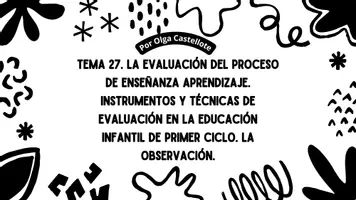 Vista previa - Presentaciones - Tema 27: La Evaluación del Proceso de Enseñanza-Aprendizaje - Portada