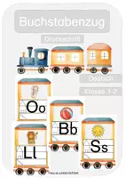 Vorschau - Poster - Buchstabenzug / Buchstaben Bildkarten - Druckschrift - Deckblatt
