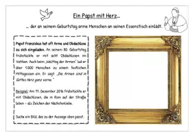 Vorschau - Arbeitsblätter - Papst Franziskus - interaktive Fotoaufgaben zu den Werten des Papstes (Medienkompetenz rund um Respekt, Nächstenliebe und Bescheidenheit) - Seite 2