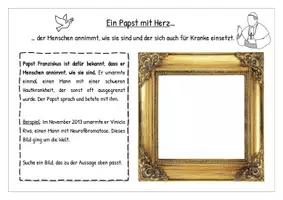 Vorschau - Arbeitsblätter - Papst Franziskus - interaktive Fotoaufgaben zu den Werten des Papstes (Medienkompetenz rund um Respekt, Nächstenliebe und Bescheidenheit) - Seite 3