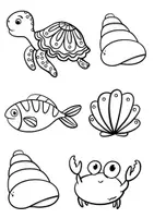 Vorschau - Unterrichtsreihen - Sommer Kunstunterricht, Unterwasserwelt Ausmalbilder, Bastelvorlagen Meerjungfrau, Fische, Pflanzen - Seite 3