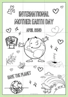 Vista previa - Manualidades / Dibujos para colorear - Mural colaborativo - Día Internacional de la Madre Tierra - página 1