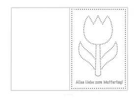 Vorschau - Arbeitsblätter - Karten zum Prickeln & Ausmalen - Kunst für den Muttertag - Seite 1