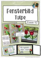 Vorschau - Mal- und Bastelvorlagen - Fensterdeko "Tulpe" - Wir basteln eine Tulpe - Deckblatt
