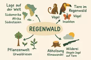 Vorschau - Arbeitsblätter - Arbeitsblätter "Regenwälder" + interaktive Lösungen & MP3s + Mindmap + Infografik - Seite 2