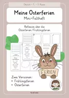 Vorschau - Arbeitsblätter - Mini-Faltheft: Osterferien / Frühlingsferien (FREEBIE) - Deckblatt