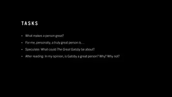 Vorschau - Präsentationen/Tafelbilder - The Great Gatsby Introduction - Seite 1