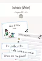 Vorschau - Arbeitsblätter - Laufdiktat Englisch Walk & Write (Winter) - Deckblatt