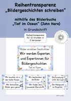 Vorschau - Unterrichtsreihen - Reihentransparenz Bildergeschichte Tief im Ozean - Deckblatt