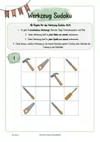 Vorschau - Arbeitsblätter - Werkzeuge-Sudoku 4x4 Rätsel (leicht) Technikunterricht - Seite 3